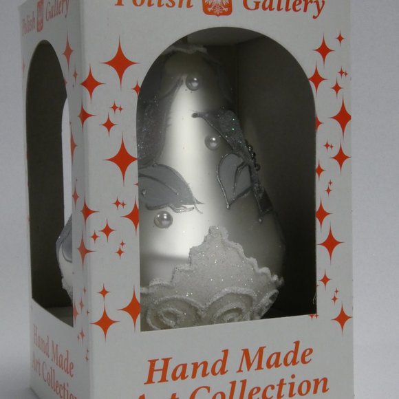 ** CHRISTMAS BELL Ornament 4-Inch Hand Made And Decorated **SILVER COLOR** - Picture 6 of 7